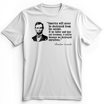 Destroyed Ourselves Lincoln Premium Tee White / S