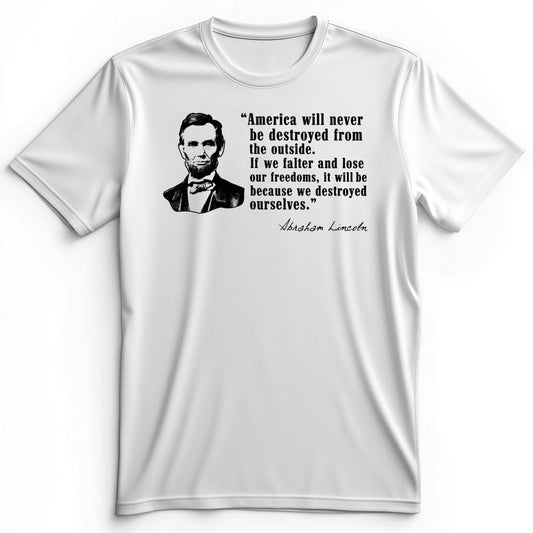 Destroyed Ourselves Lincoln Premium Tee White / S