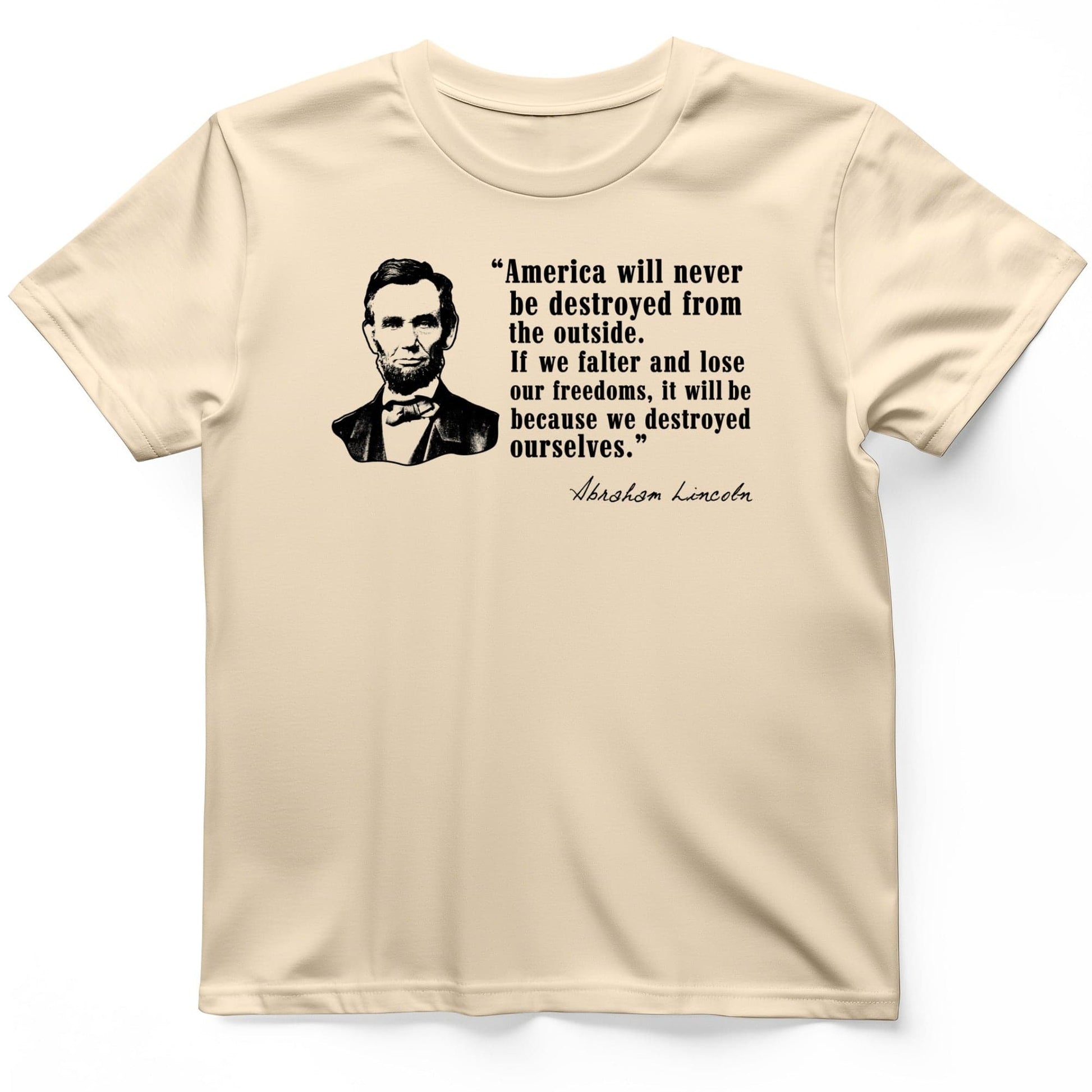 Destroyed Ourselves Lincoln Premium Tee Natural / S