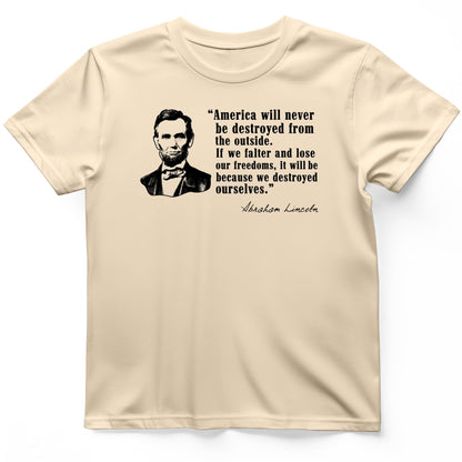 Destroyed Ourselves Lincoln Premium Tee Natural / S