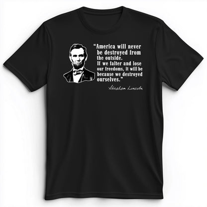 Destroyed Ourselves Lincoln Premium Tee Black / S