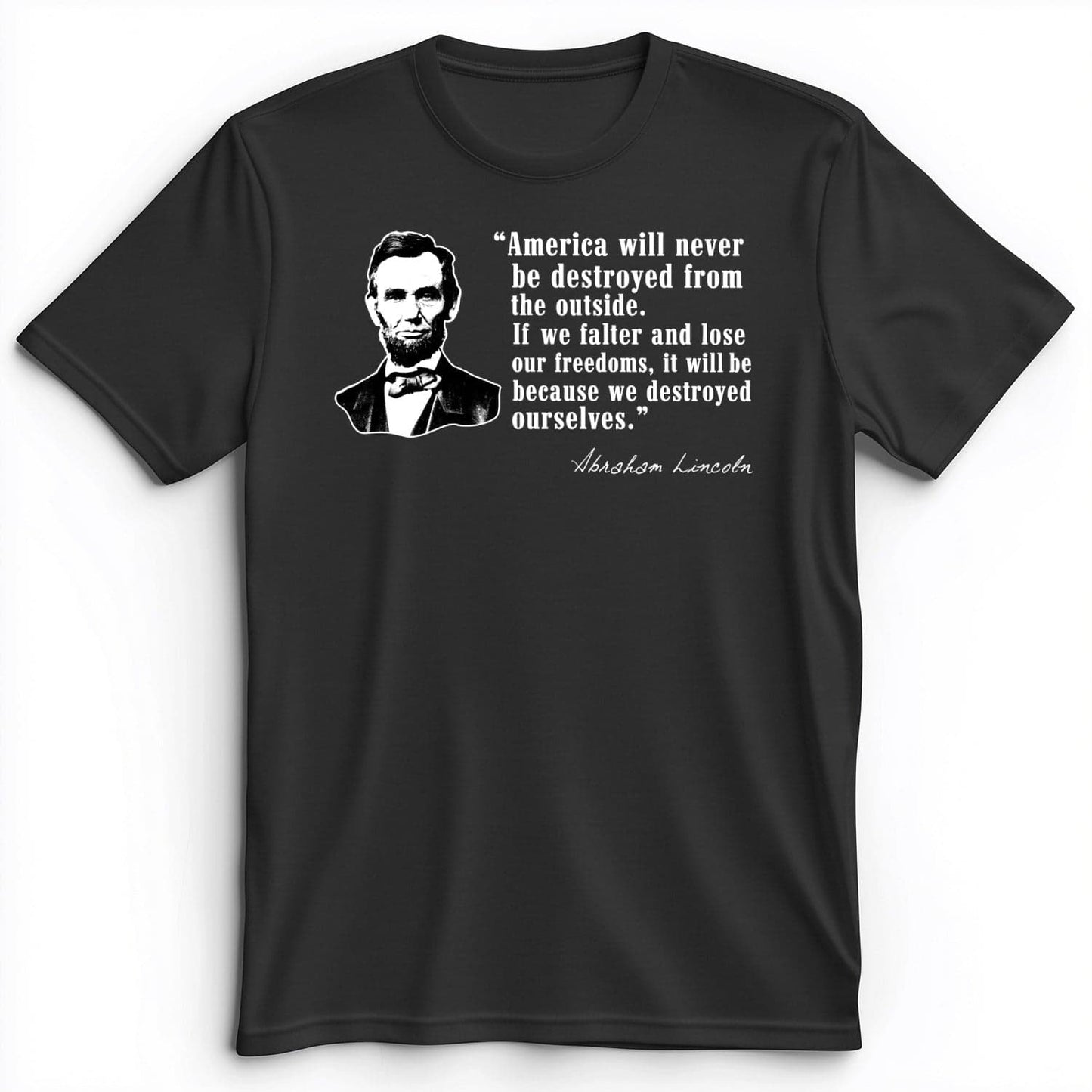 Destroyed Ourselves Lincoln Premium Tee Dark Grey Heather / S