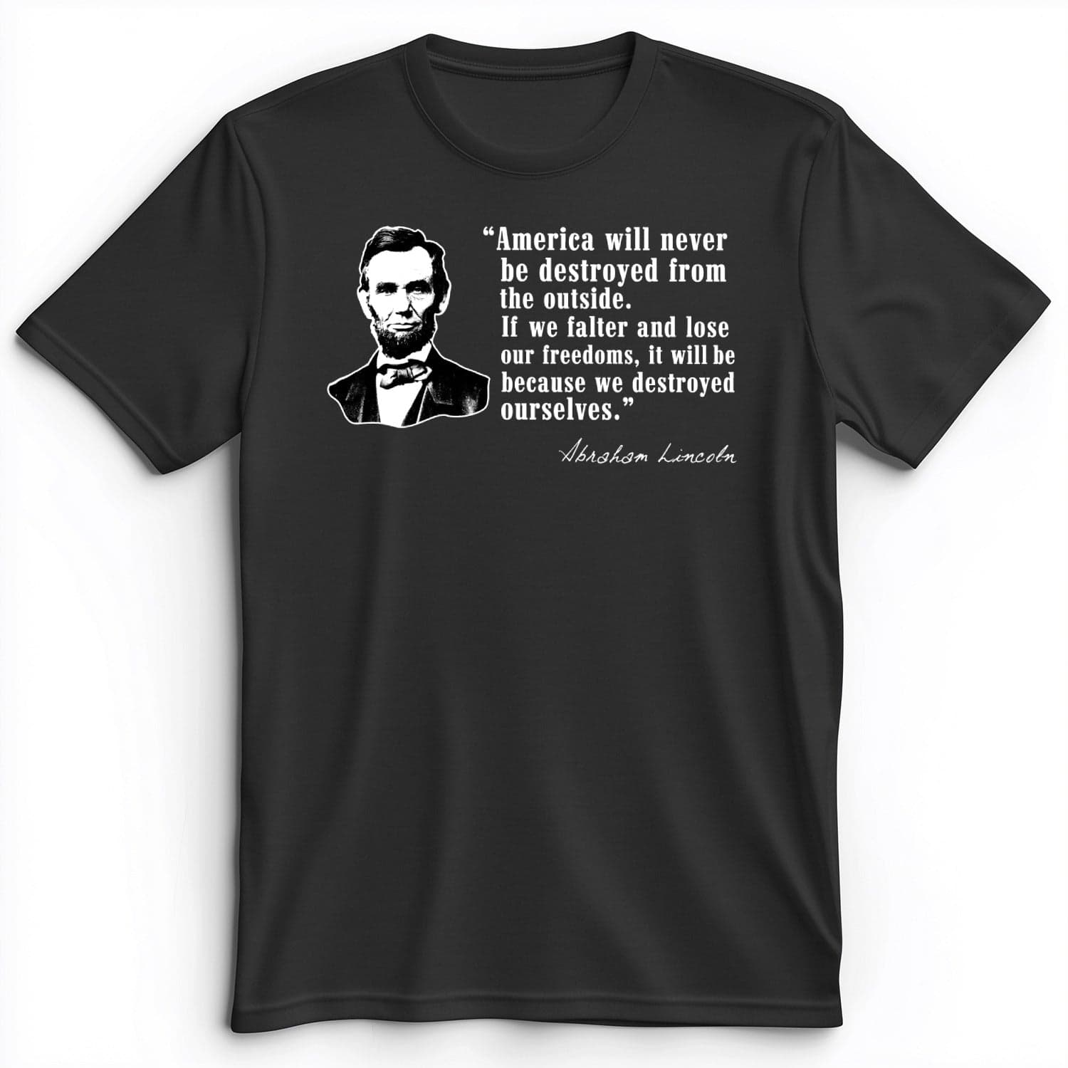 Destroyed Ourselves Lincoln Premium Tee Dark Grey Heather / S