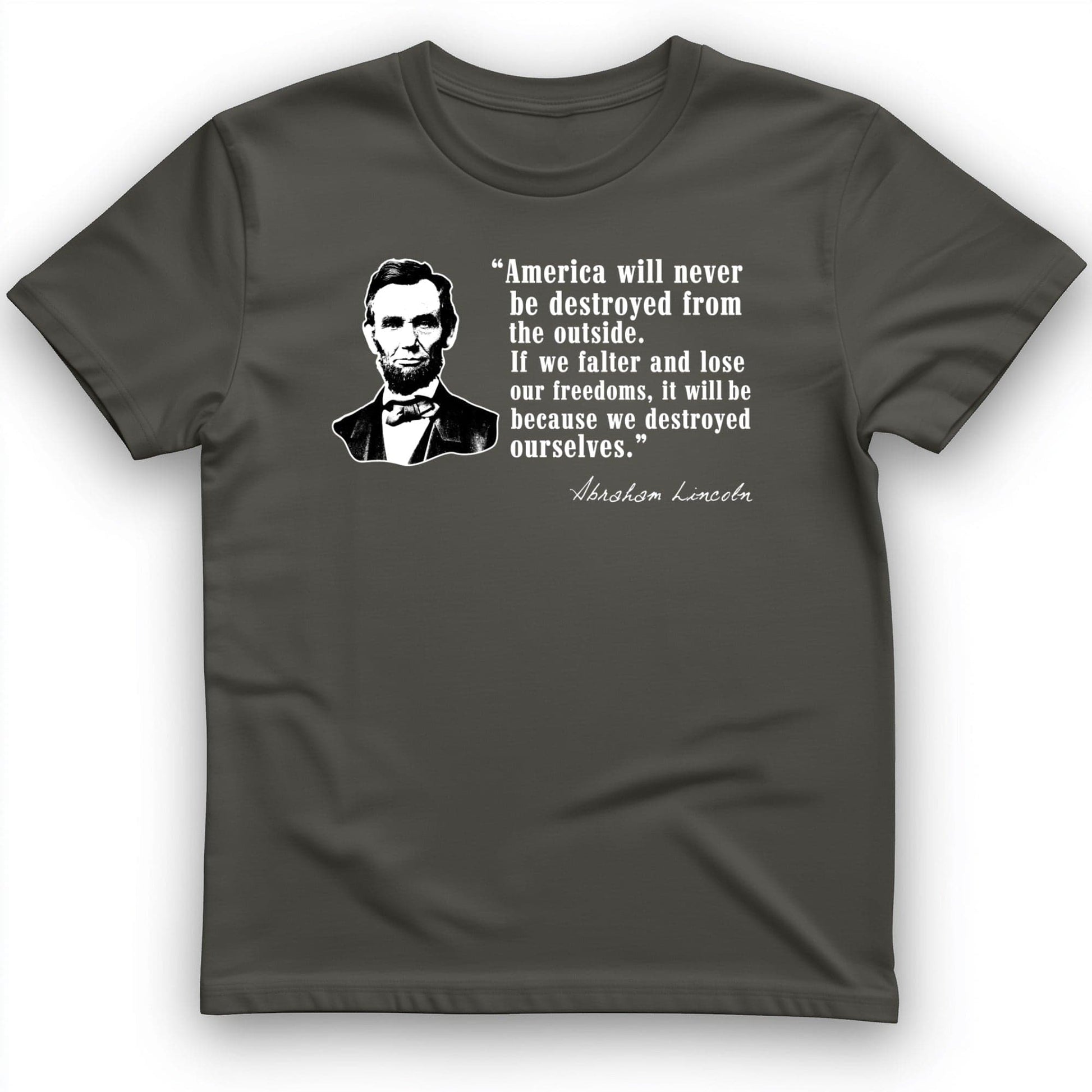 Destroyed Ourselves Lincoln T-Shirt Charcoal / S
