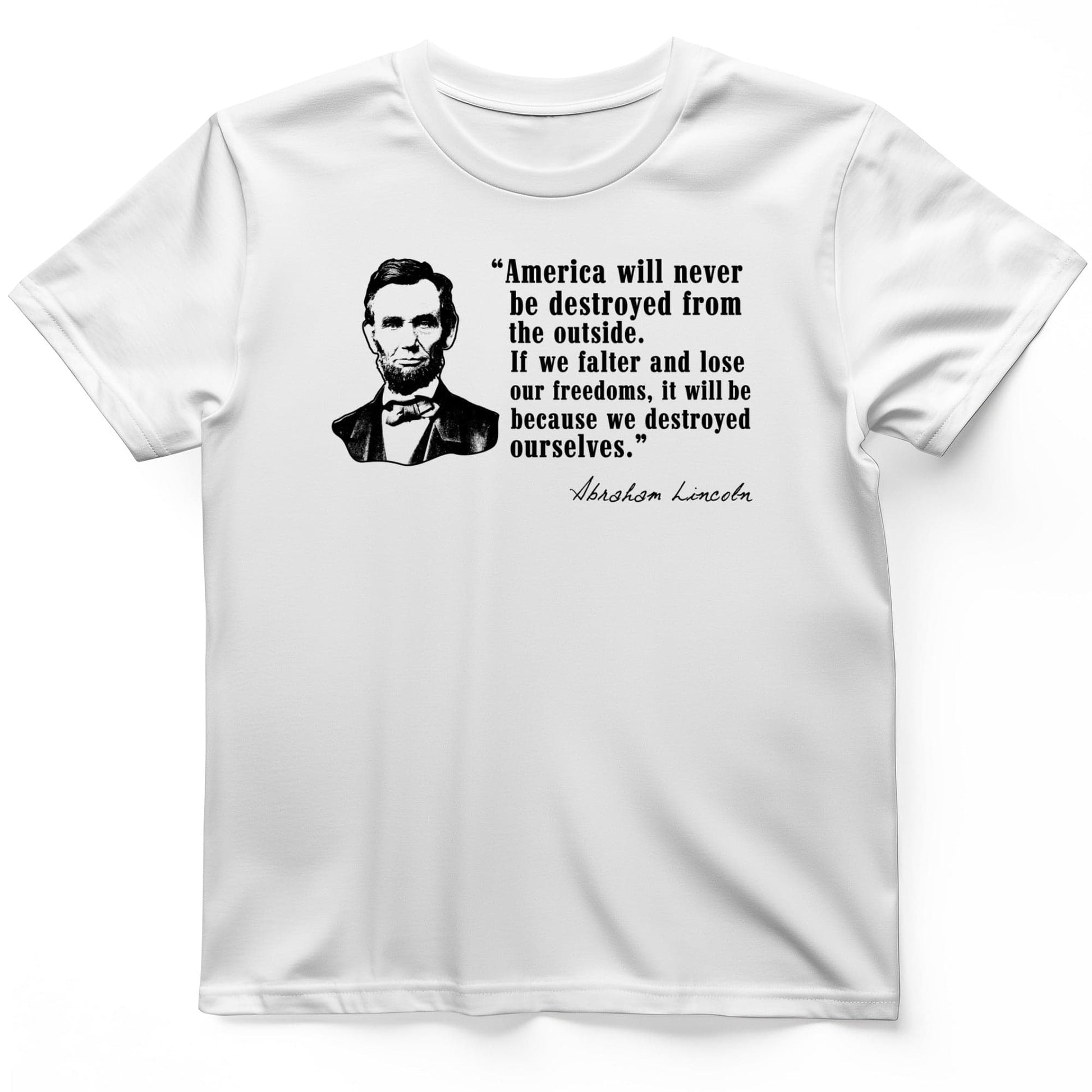 Destroyed Ourselves Lincoln T-Shirt White / S
