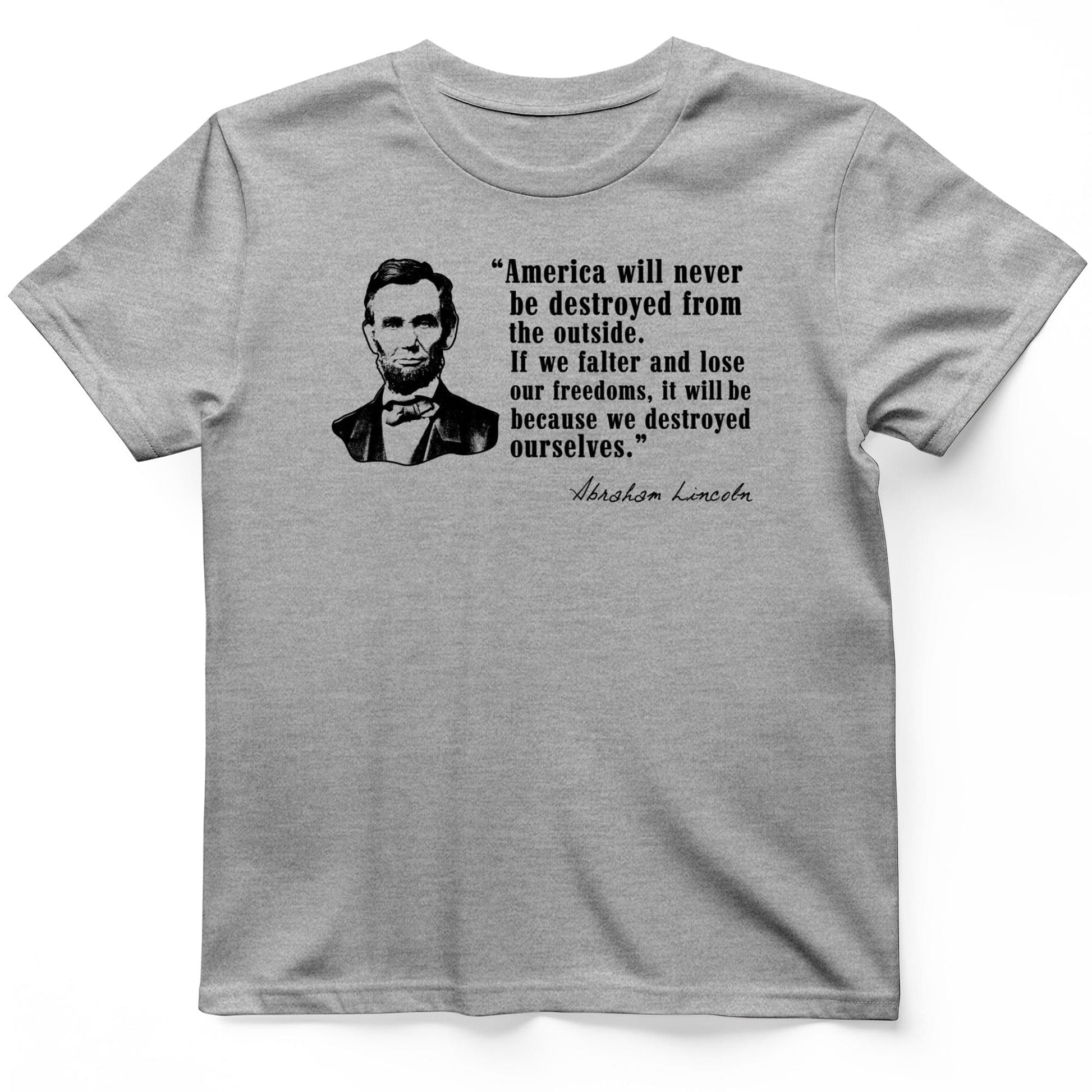 Destroyed Ourselves Lincoln T-Shirt Sport Grey / S