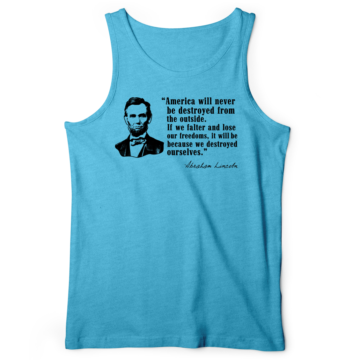 Destroyed Ourselves Lincoln Tank Aqua TriBlend / XS