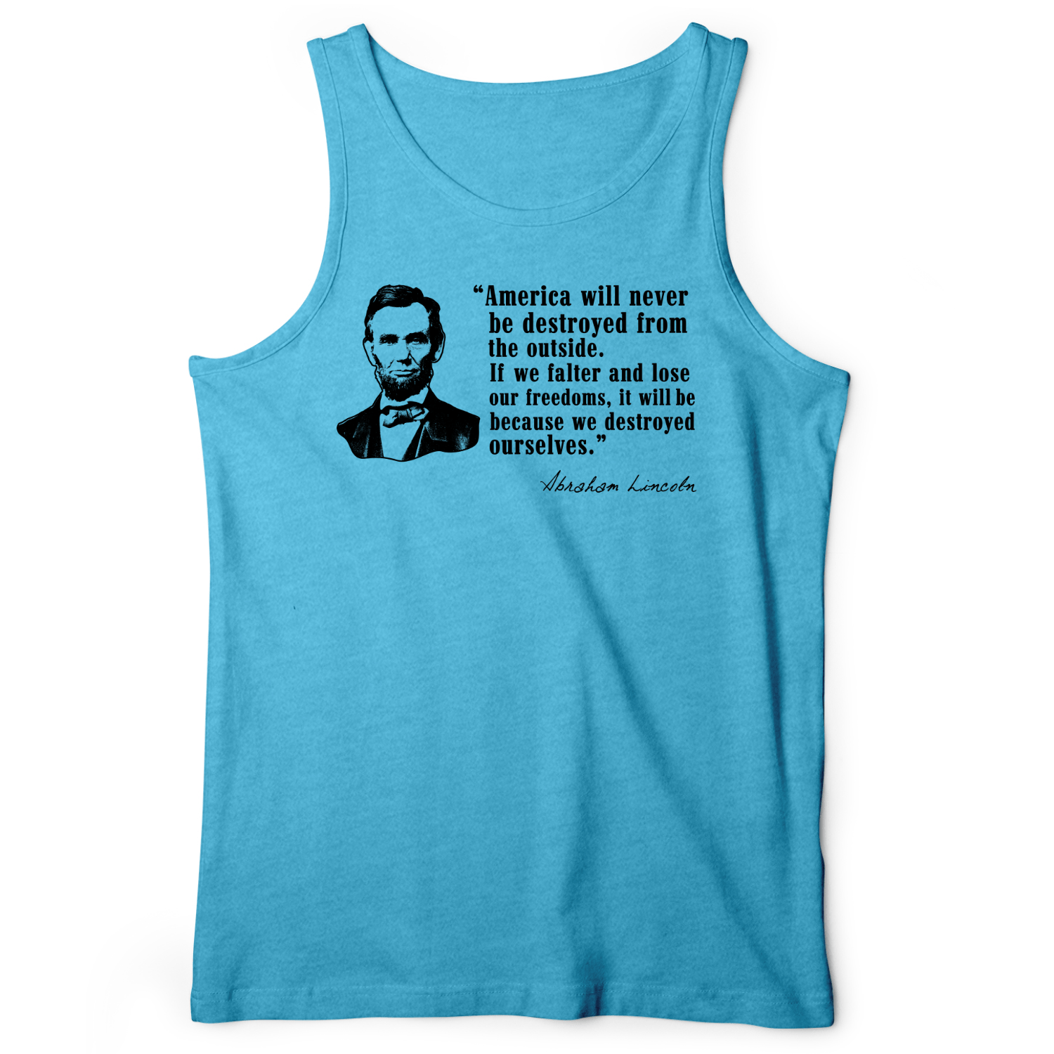 Destroyed Ourselves Lincoln Tank Aqua TriBlend / XS