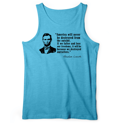 Destroyed Ourselves Lincoln Tank Aqua TriBlend / XS