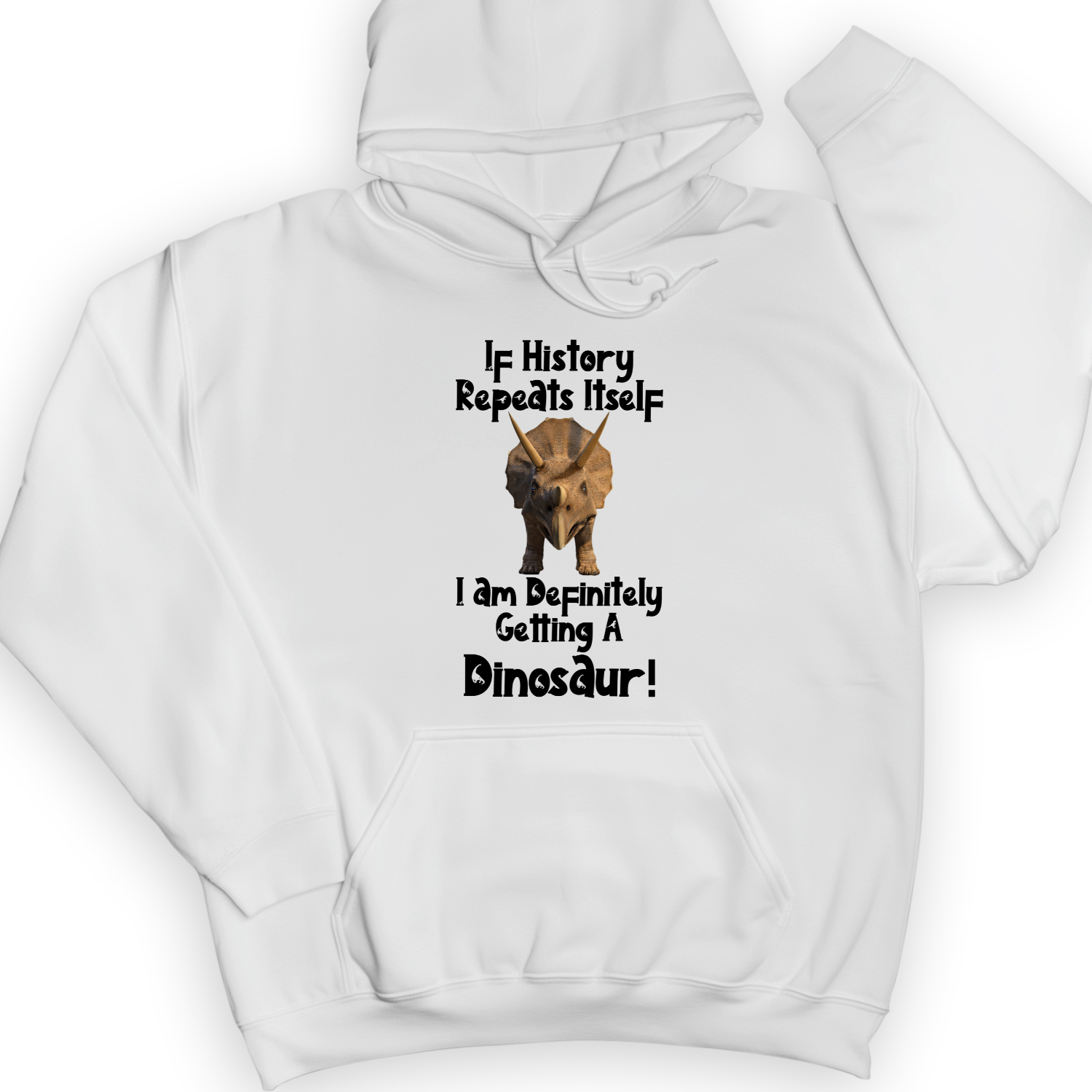 Dinosaur Hoodie White / S