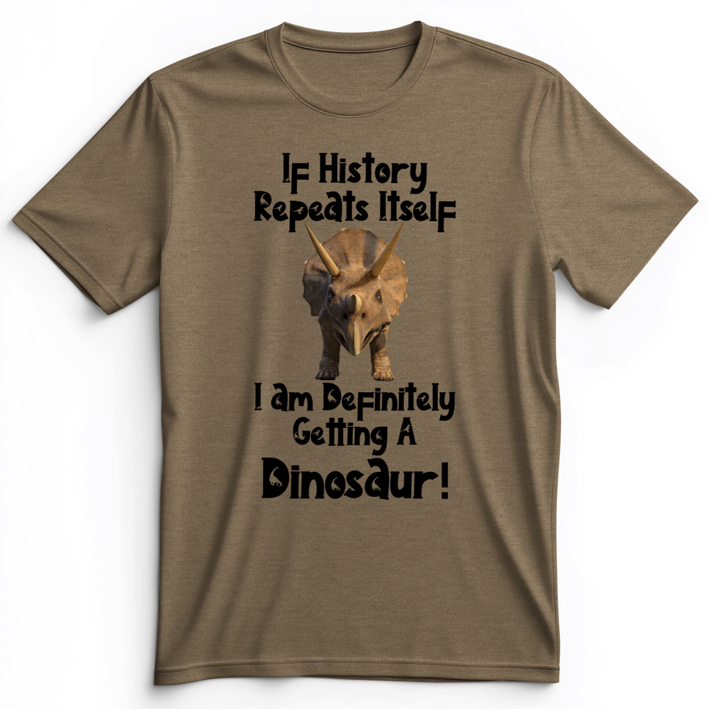 Dinosaur Premium Tee Heather Olive / S