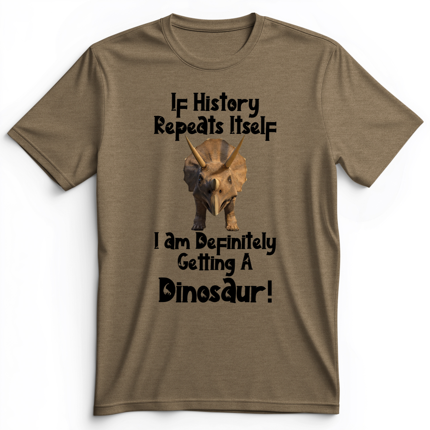 Dinosaur Premium Tee Heather Olive / S