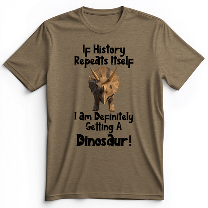 Dinosaur Premium Tee Heather Olive / S