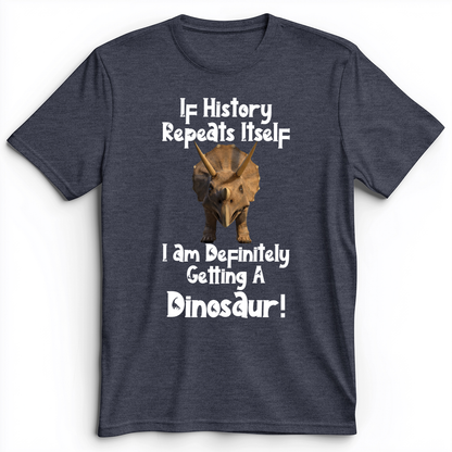 Dinosaur Premium Tee Heather Navy / S