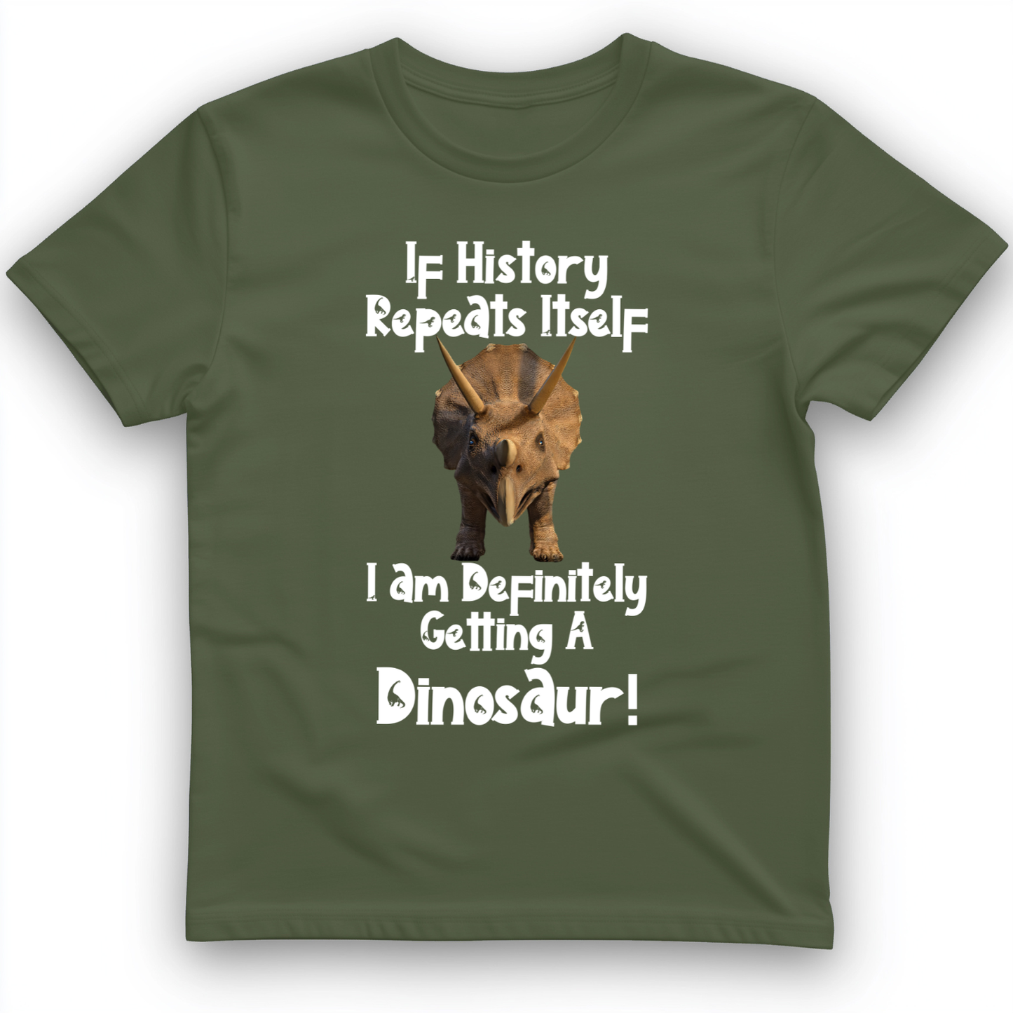 Dinosaur T-Shirt Military Green / S