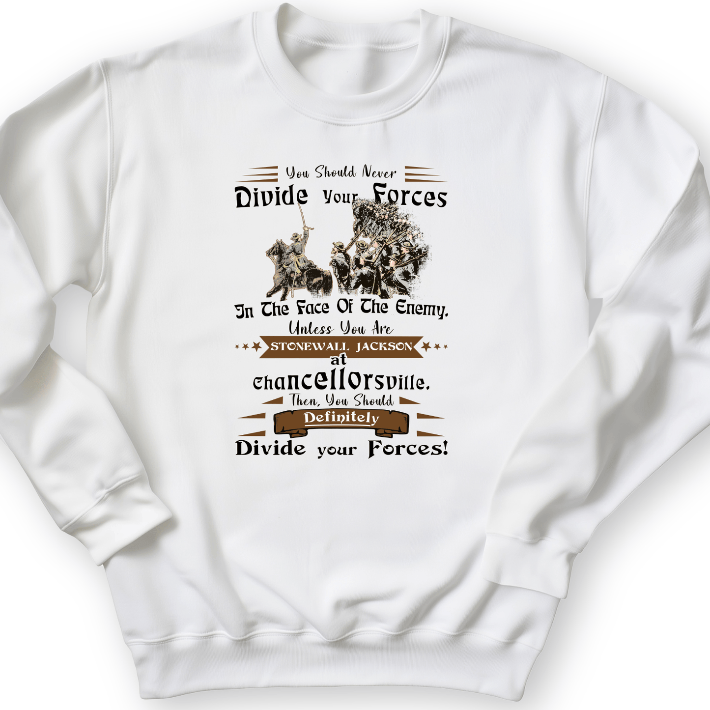 Dividing Forces Crewneck White / S