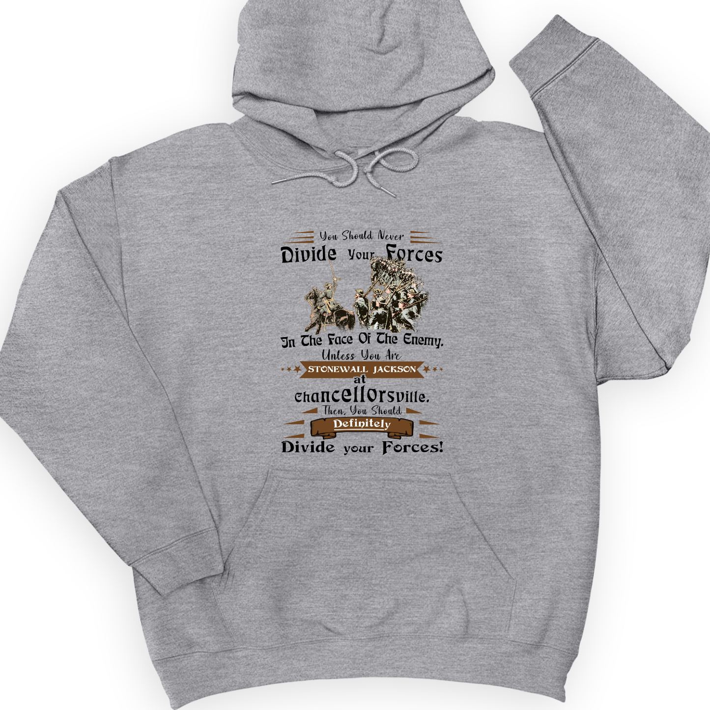 Dividing Forces Hoodie Sport Grey / S