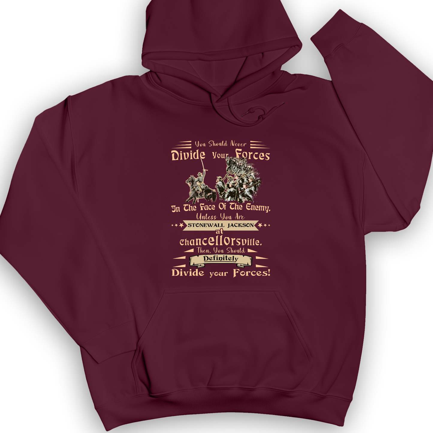 Dividing Forces Hoodie Maroon / S