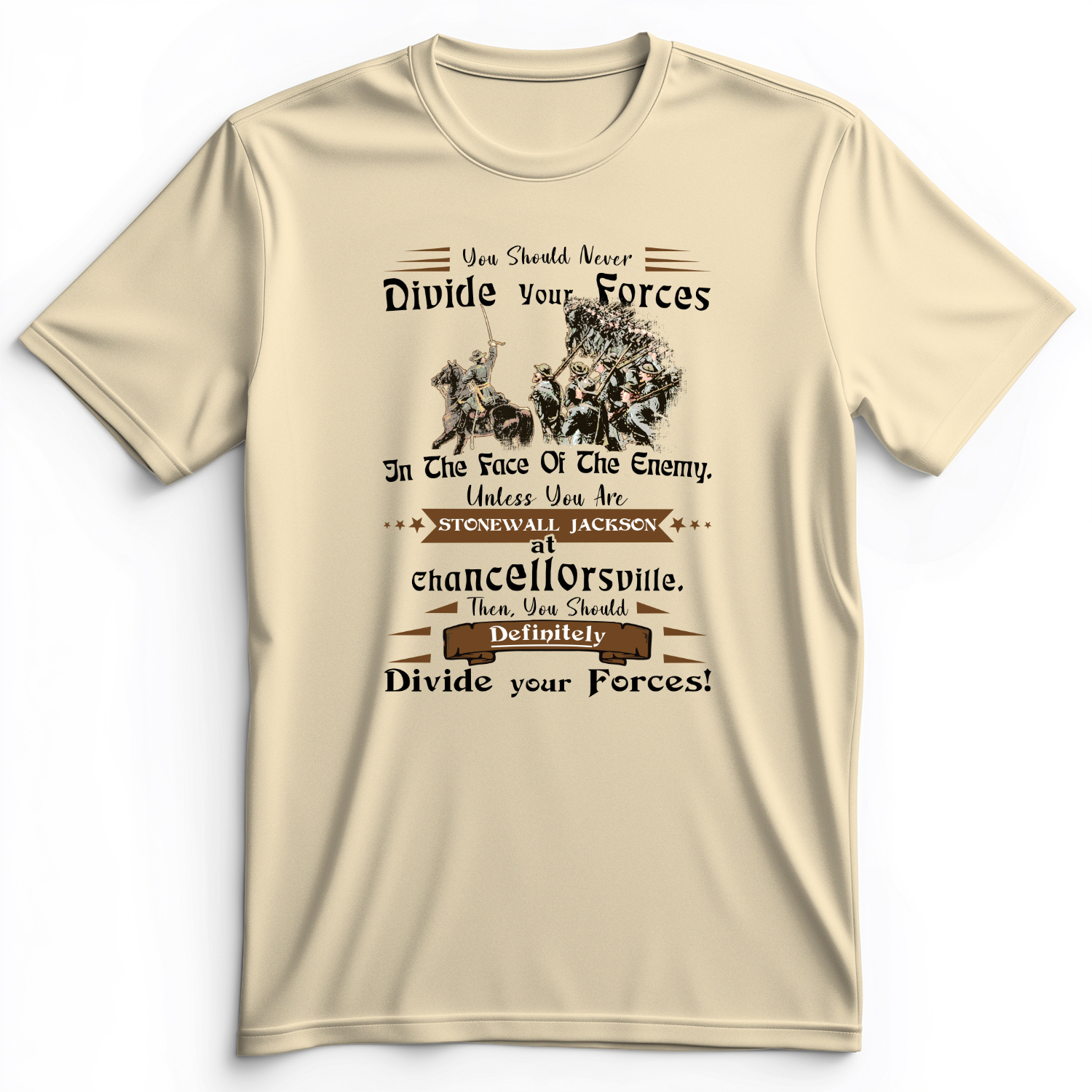 Dividing Forces Premium Tee Natural / S