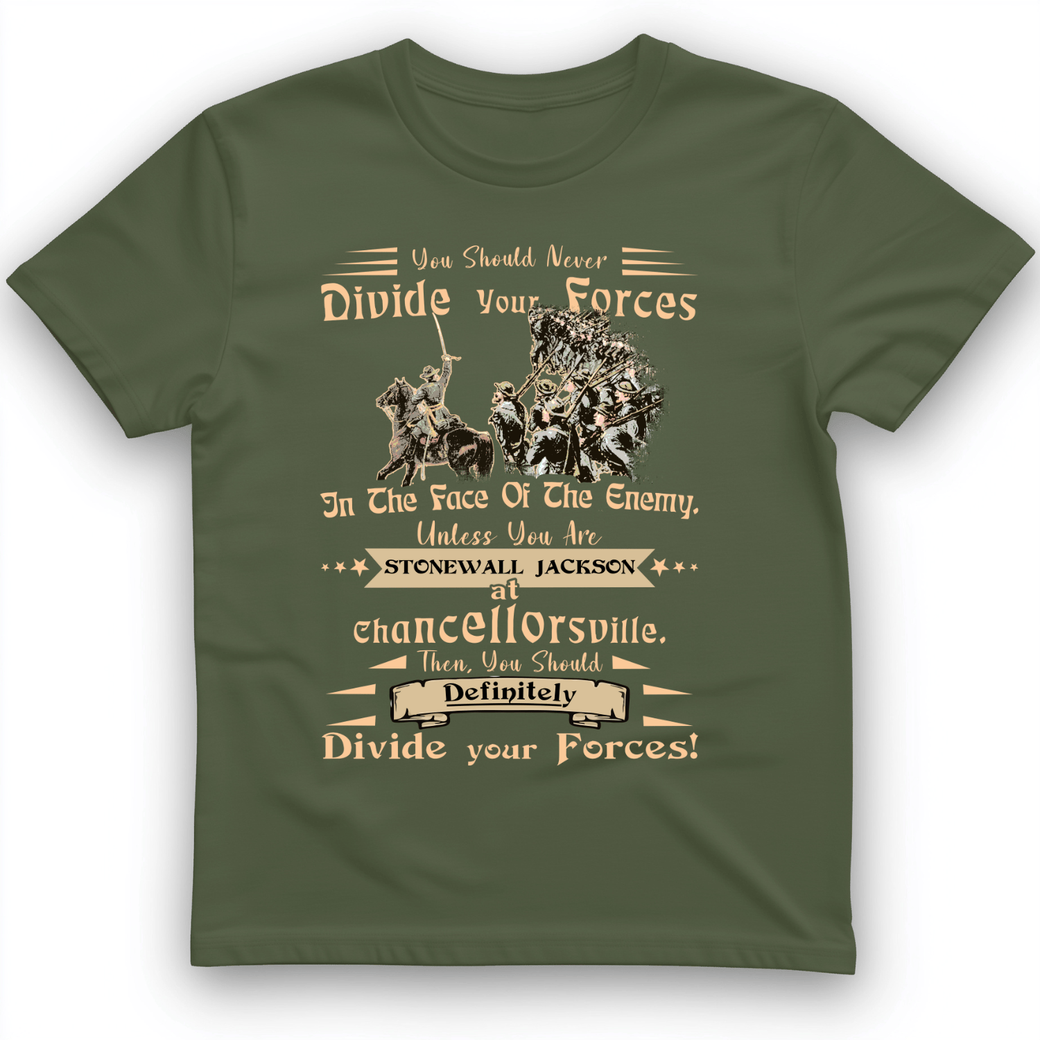 Dividing Forces T-Shirt Military Green / S