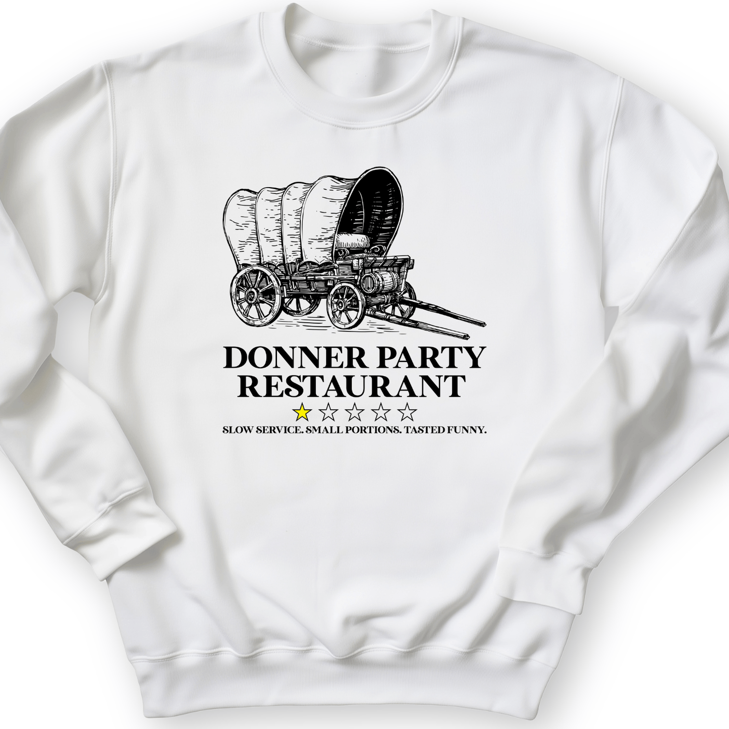 Donner Party Restaurant Review Crewneck White / S