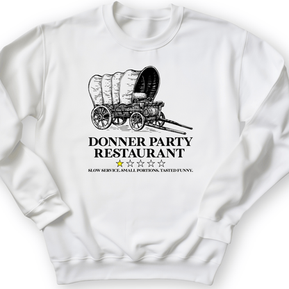 Donner Party Restaurant Review Crewneck White / S