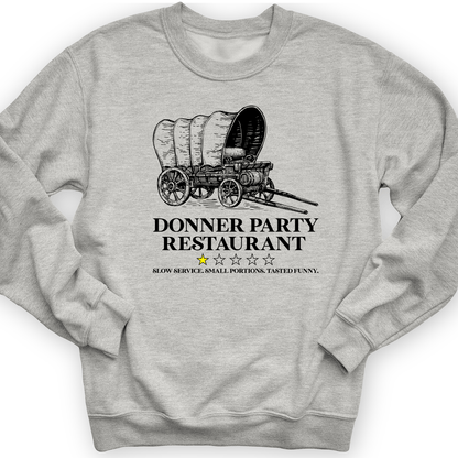 Donner Party Restaurant Review Crewneck Sport Grey / S