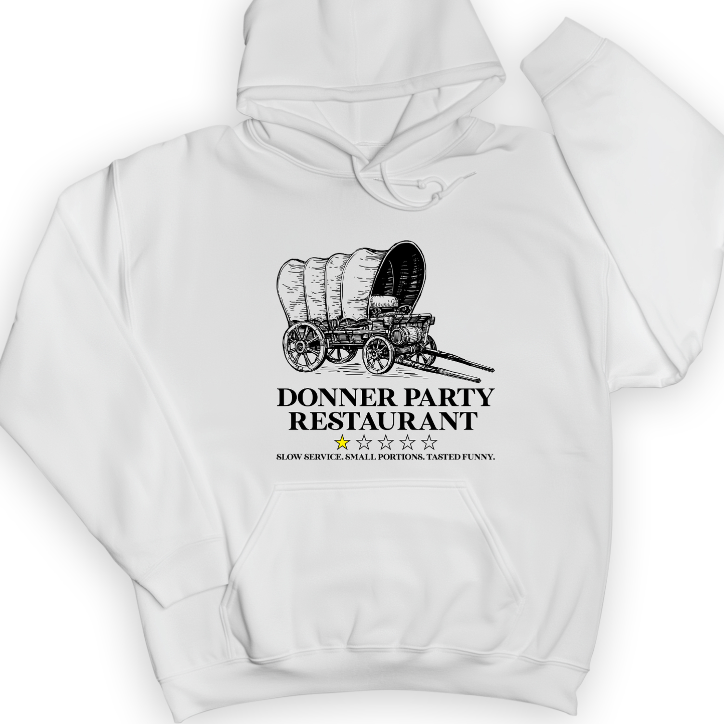 Donner Party Restaurant Review Hoodie White / S