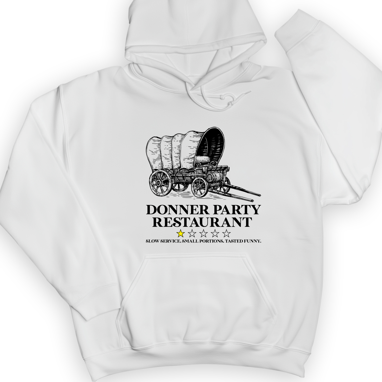 Donner Party Restaurant Review Hoodie White / S