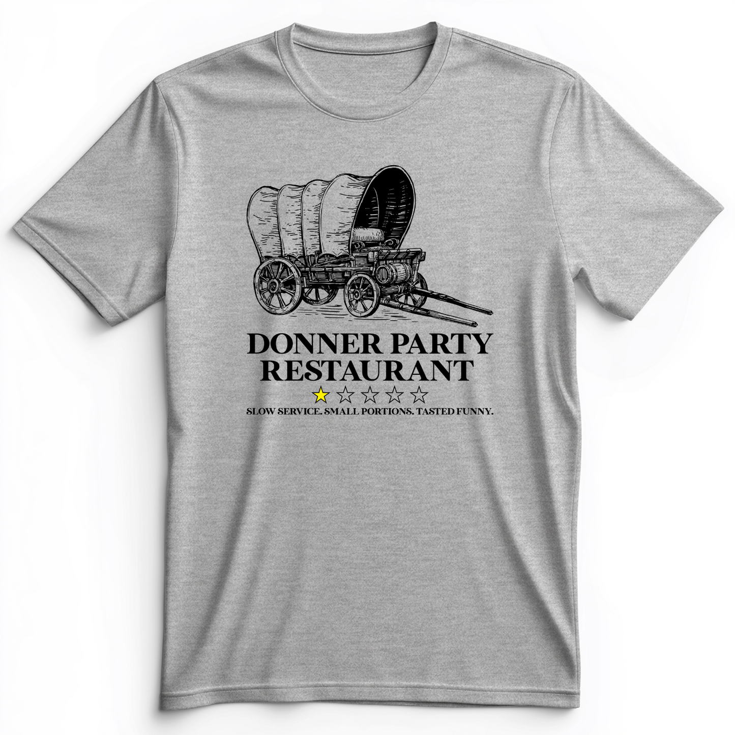 Donner Party Restaurant Review Premium Tee Athletic Heather / S