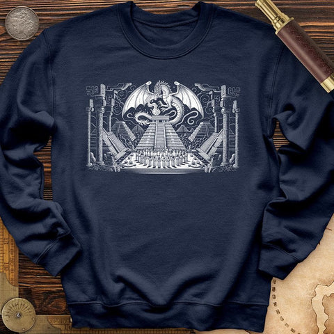 Dragon Skull Black And White Poste Crewneck Navy / S