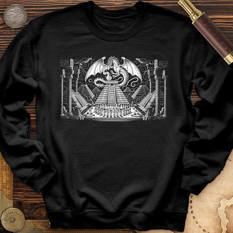 Dragon Skull Black And White Poste Crewneck Black / S