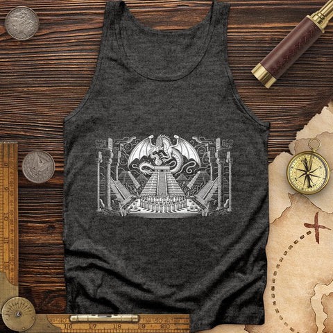 Dragon Skull Black And White Poste Tank Charcoal Black TriBlend / XS