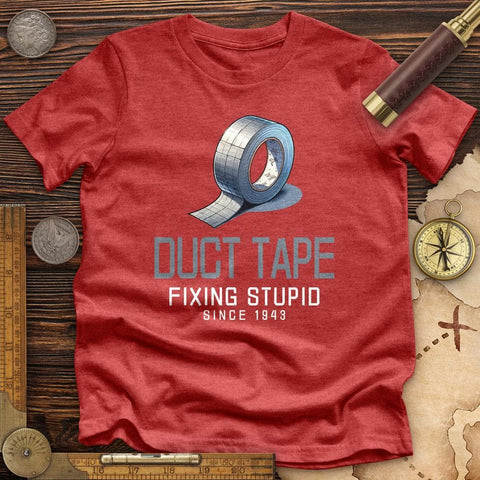 Duct Tape High Quality Tee Heather Red / S