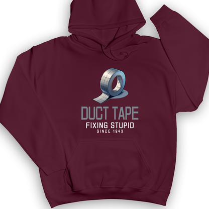 Duct Tape Hoodie Maroon / S
