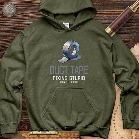 Duct Tape Hoodie Military Green / S