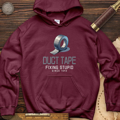 Duct Tape Hoodie Maroon / S