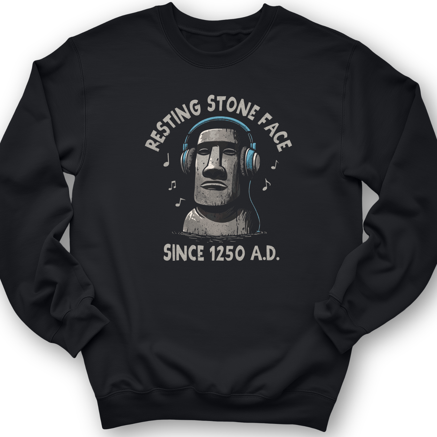 Easter Island Crewneck Black / S