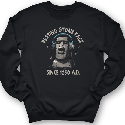 Easter Island Crewneck Black / S