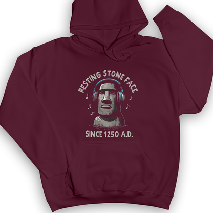 Easter Island Hoodie Maroon / S