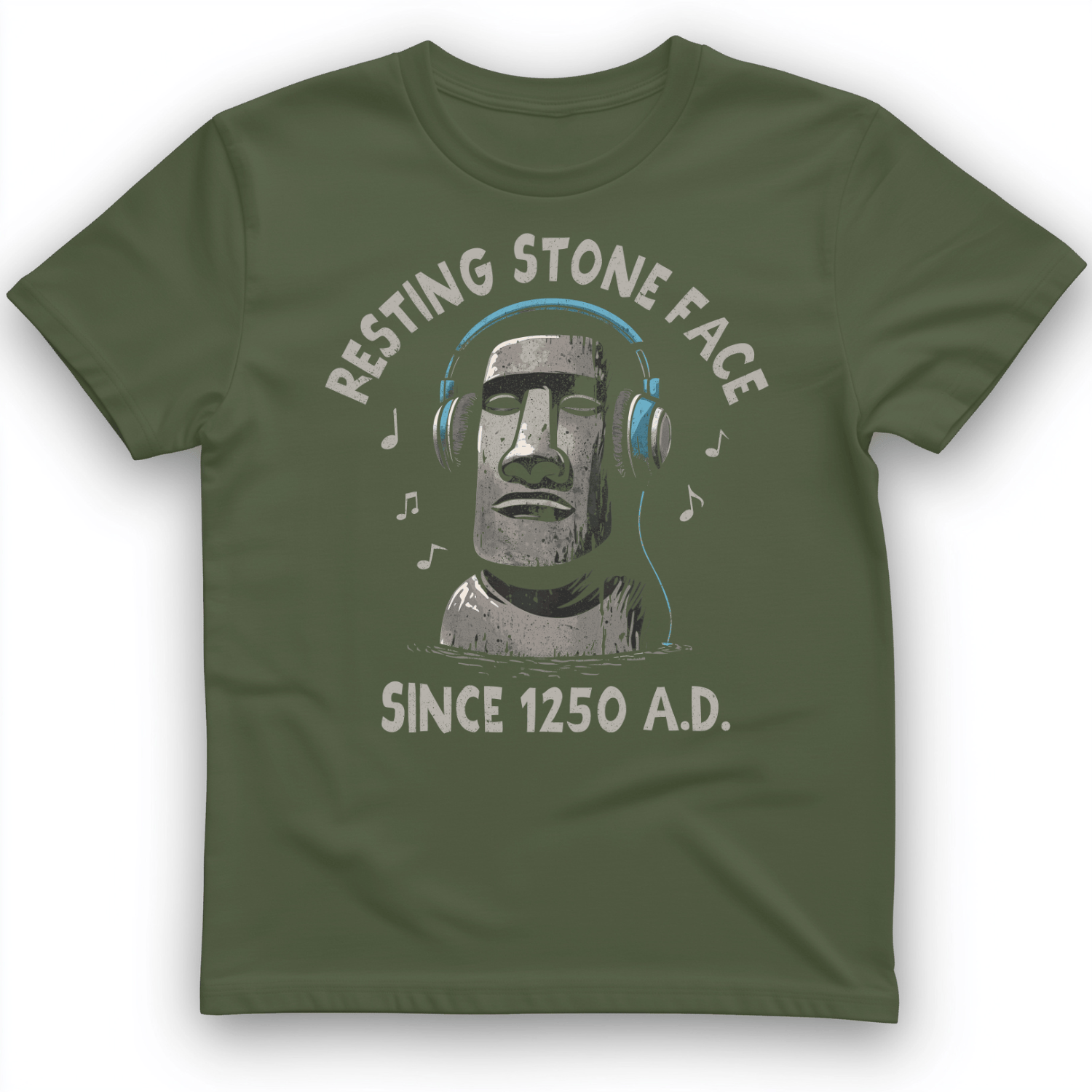 Easter Island T-Shirt Military Green / S