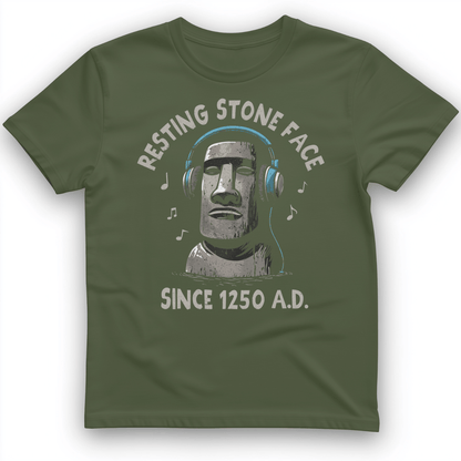 Easter Island T-Shirt Military Green / S