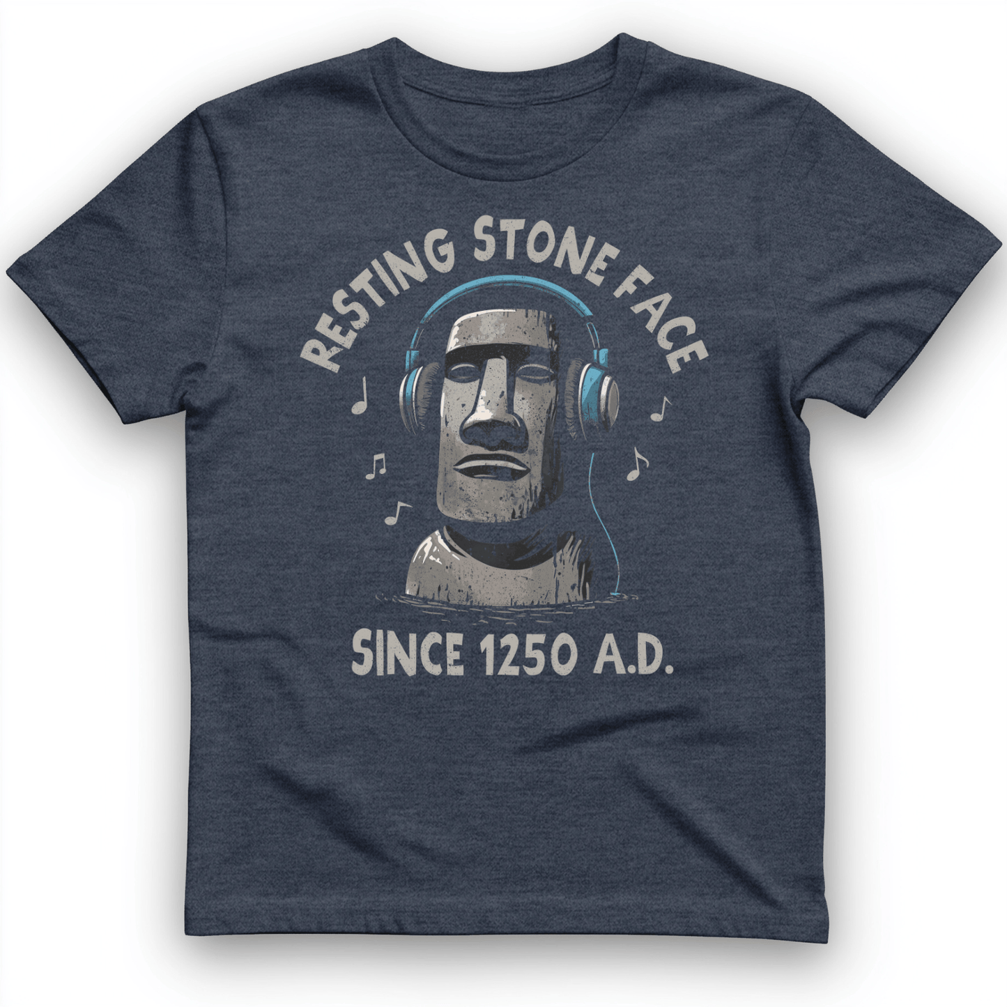 Easter Island T-Shirt Heather Navy / S