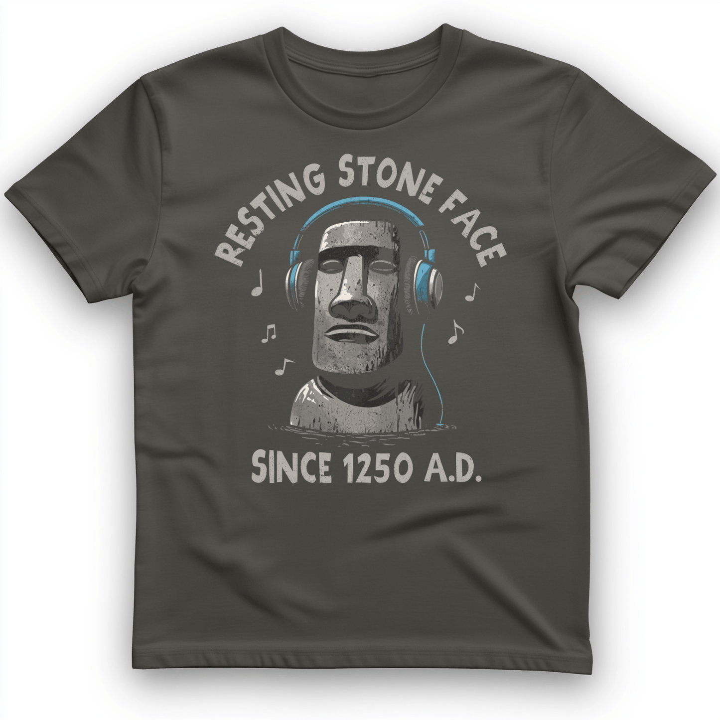 Easter Island T-Shirt Charcoal / S