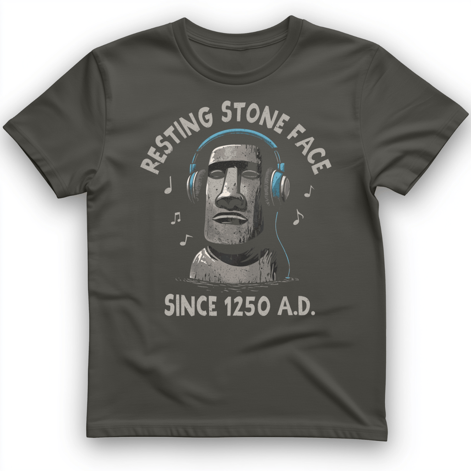 Easter Island T-Shirt Charcoal / S