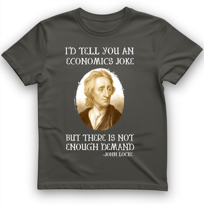 Economics Joke T-Shirt Charcoal / S