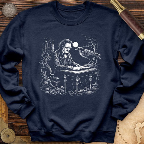 Edgar Allan Poe Crewneck Navy / S