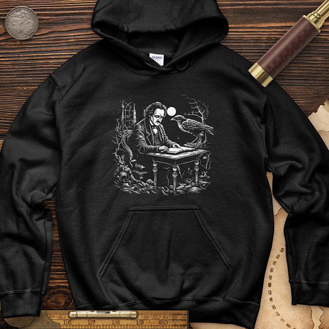 Edgar Allan Poe Hoodie Black / S