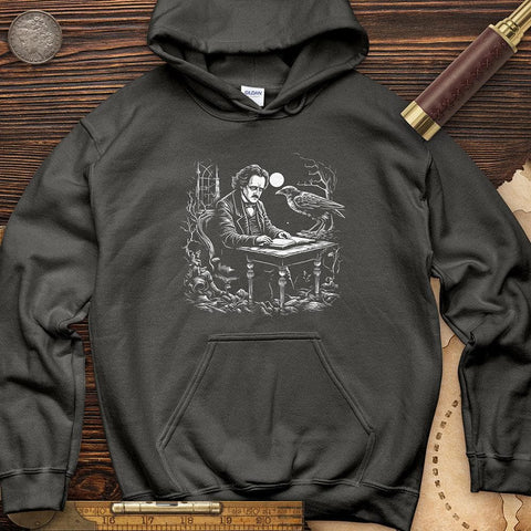 Edgar Allan Poe Hoodie Charcoal / S