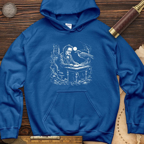 Edgar Allan Poe Hoodie Royal / S